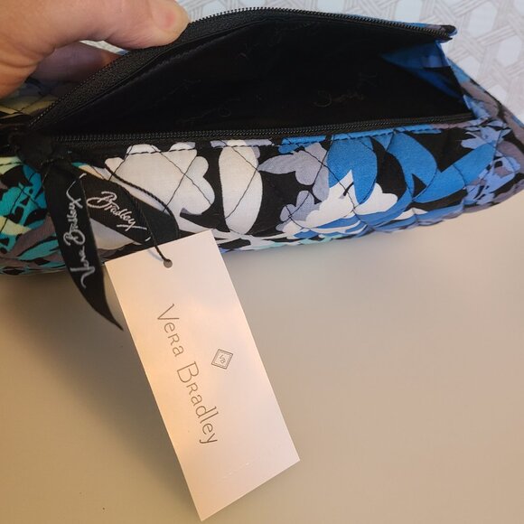 NWT Authentic Vera Bradley Camofloral Blues Trifold Wallet - Picture 8 of 9